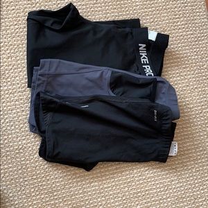 Nike leggings and bike shorts
